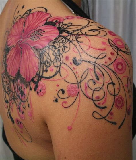 back shoulder tattoo for women